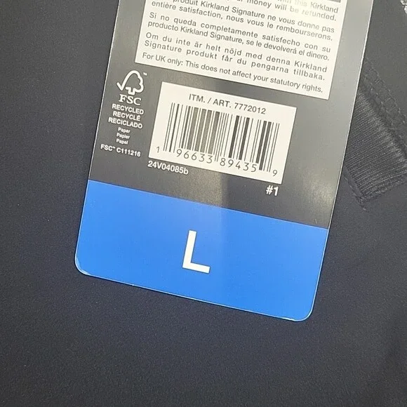 Kirkland Signature Women's Active Pants with Pockets Large Size Black - Picture 6 of 9